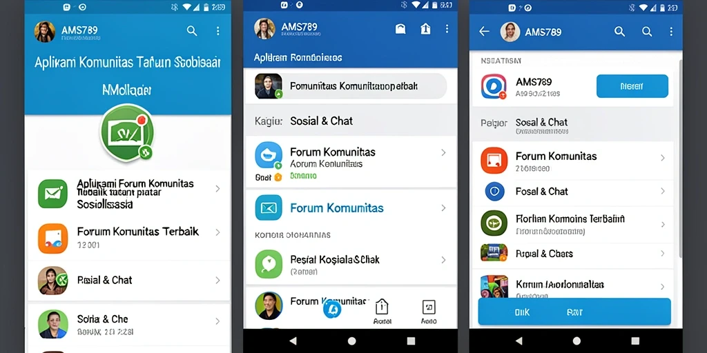 Antarmuka AMS789 yang menarik dan fungsional untuk forum komunitas.
