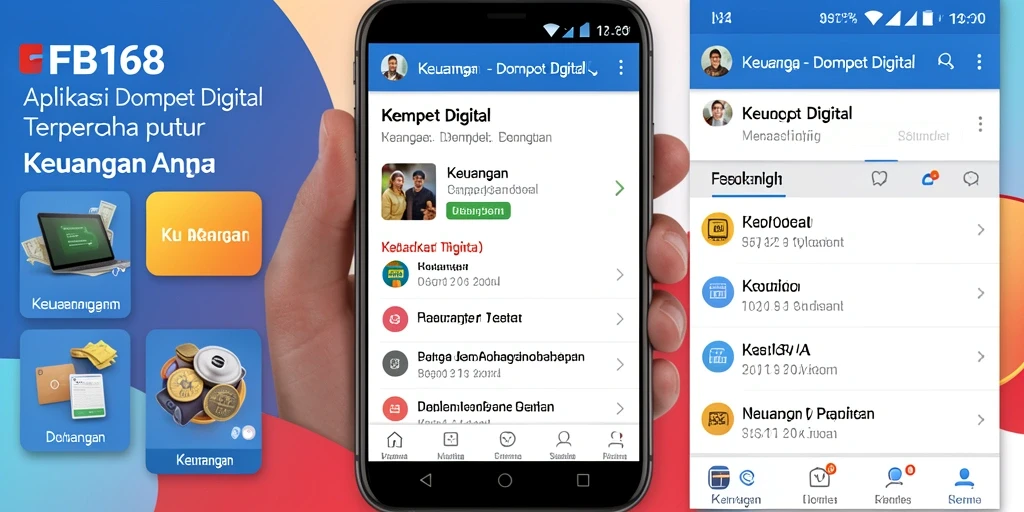 Tampilan antarmuka FB168 yang modern dan fungsional untuk pengguna Dompet Digital.