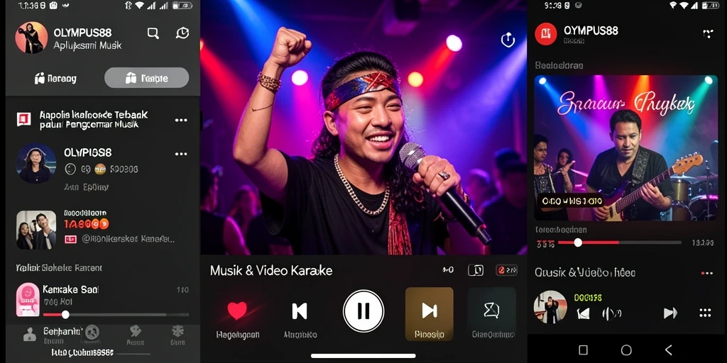 Tampilan antarmuka OLYMPUS88 yang menarik dan fungsional untuk karaoke.