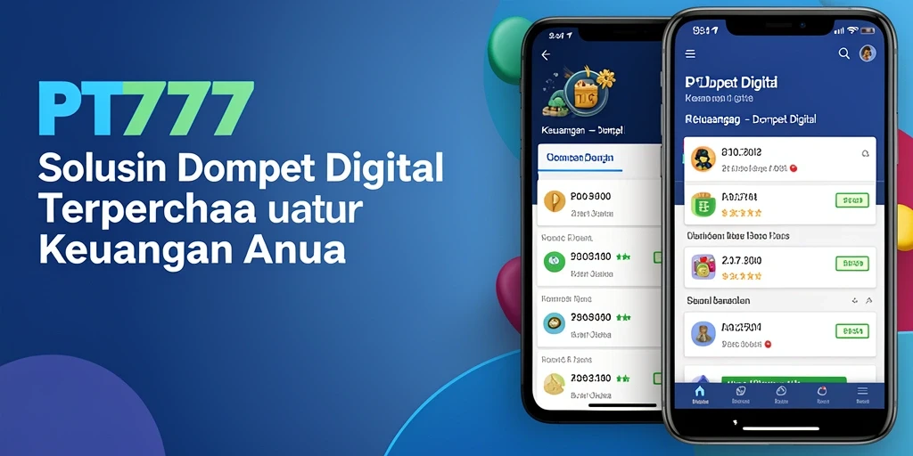 Tampilan antarmuka aplikasi Dompet Digital PT777 yang user-friendly.
