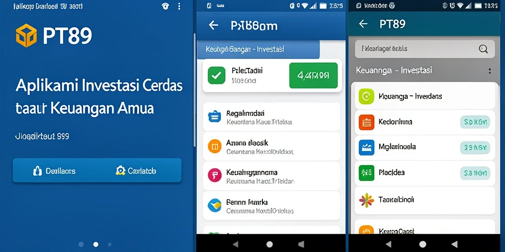 Tampilan antarmuka aplikasi PT89 yang modern dan intuitif.