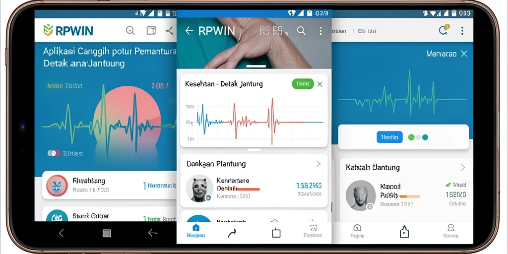 Tampilan antarmuka RPWIN yang intuitif dan informatif untuk detak jantung.