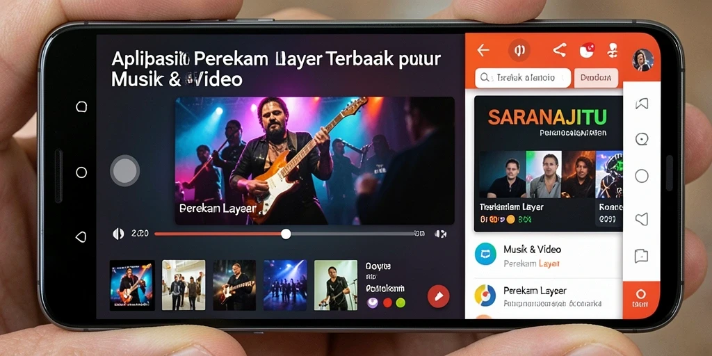 Antarmuka SARANAJITU untuk perekam layar yang intuitif dan profesional.