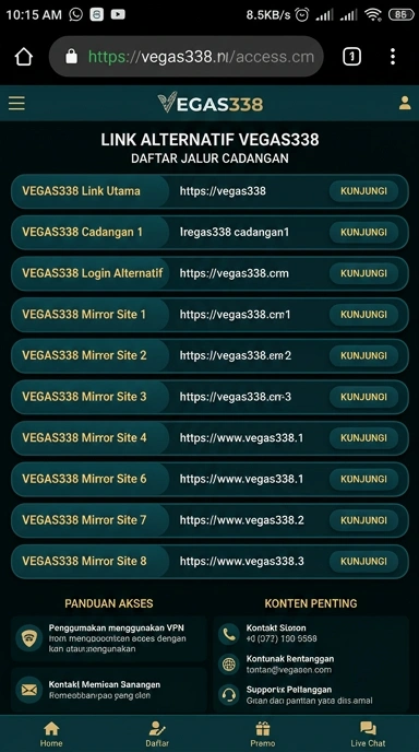 Link Alternatif Vegas338 Aman untuk Akses